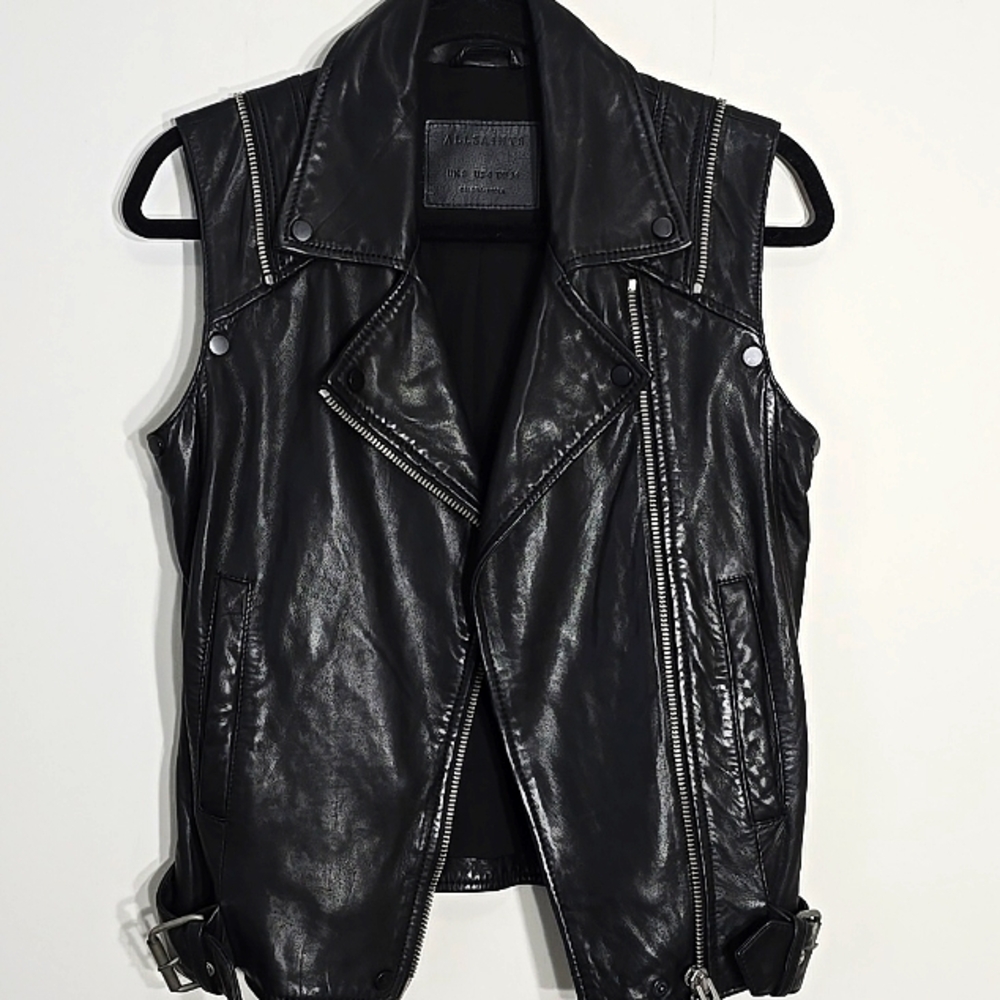 Allsaints Leather Jacket - Picture 10 of 11